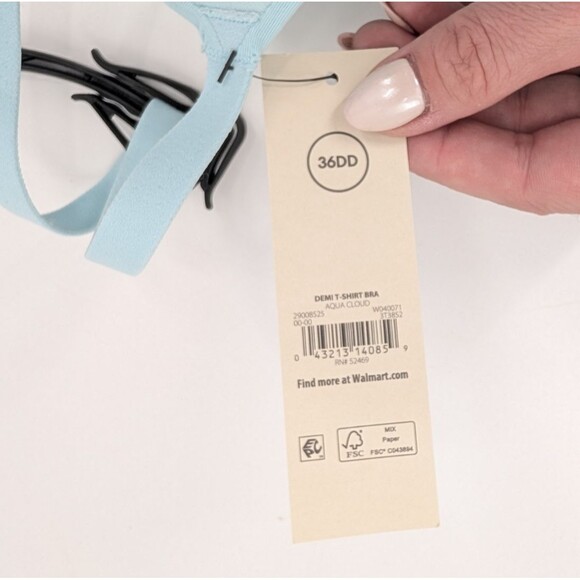 No Boundaries Padded T-Shirt Bra Bundle of 2 Blue Brown Underwire 36DD - Picture 4 of 6